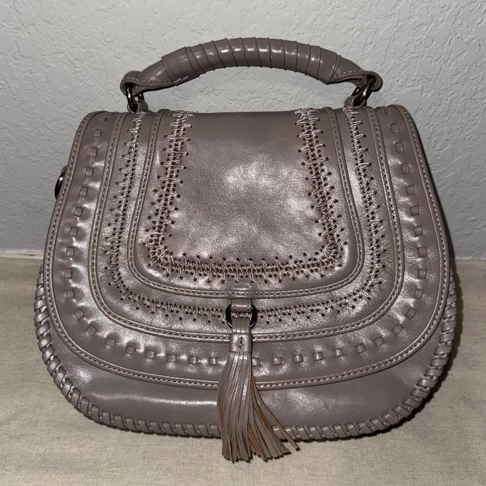 Patricia Nash Discovery Abruzzo Chainstitch Saddle Bag